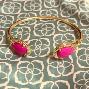 Kendra Scott Gold Plated Fuchsia Bracelet